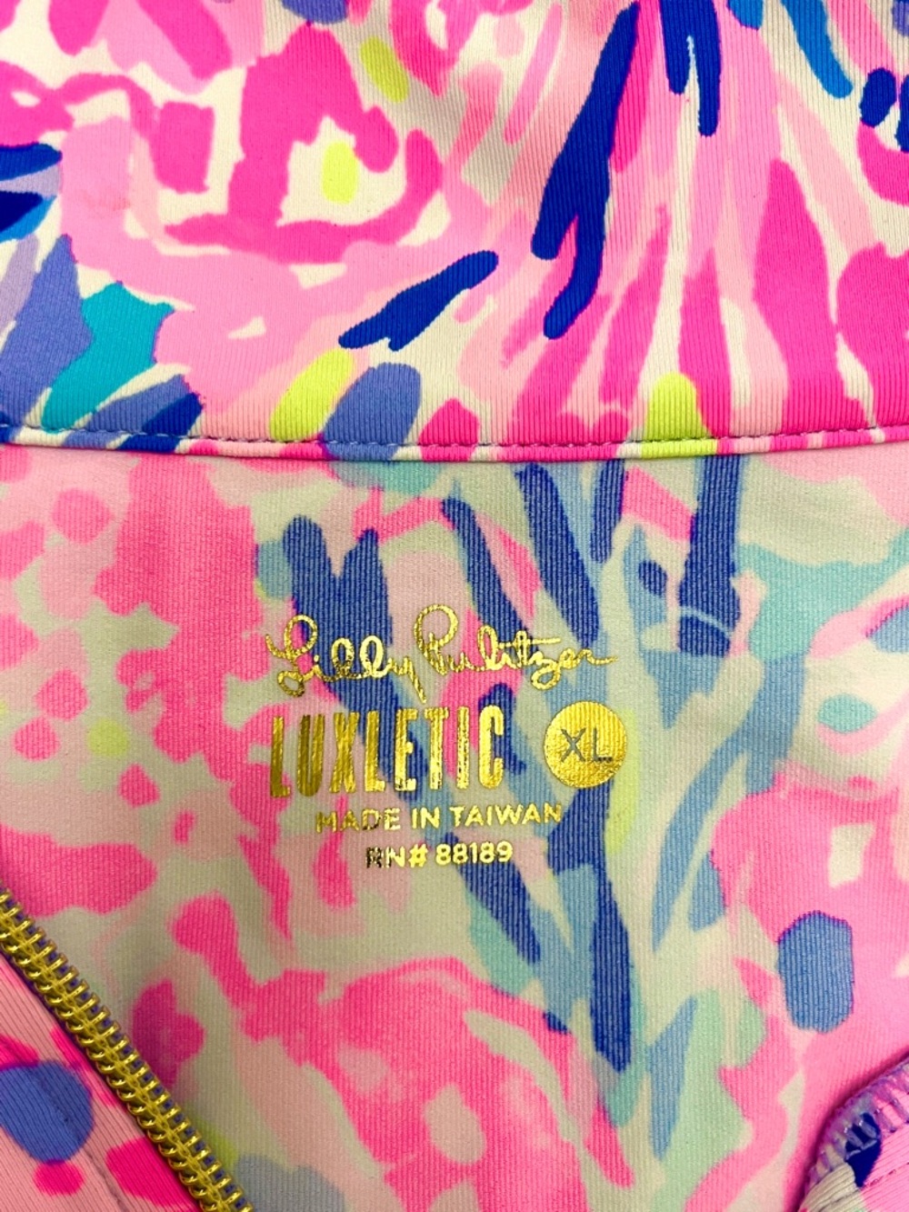 NWOT Lilly Pulitzer Luxletic Justine Periwinkle Fan Sea Pants XL - Picture 3 of 7